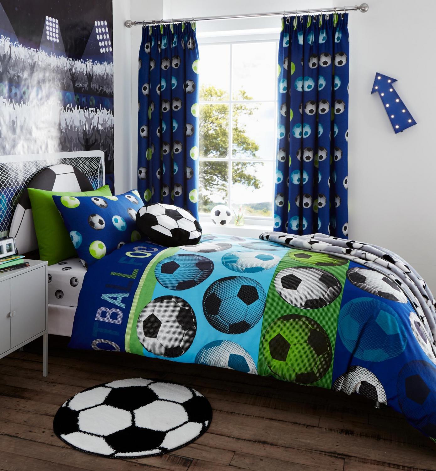 Blue Football Quiltcover